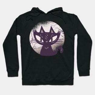 Black cat in the moonlight Hoodie